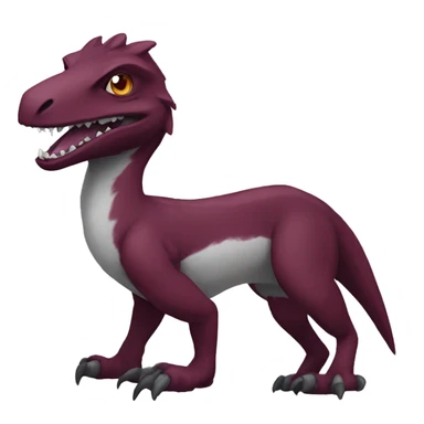 Maroon Sergal-raptor sticker