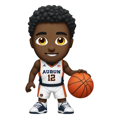 Auburn University basketball player sticker