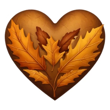 Brown heart for fall emojis sticker