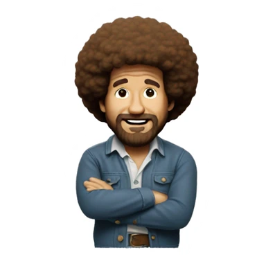 Bob ross qui peint sticker