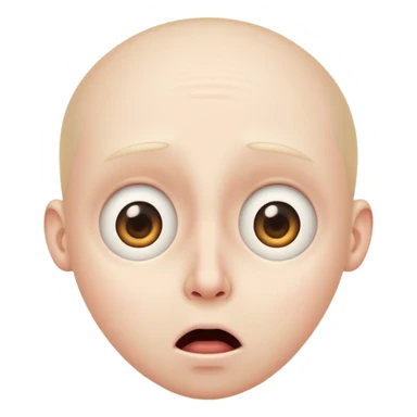 surprised face without nose sticker