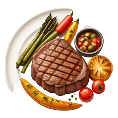 big juicy australian steak meal sticker