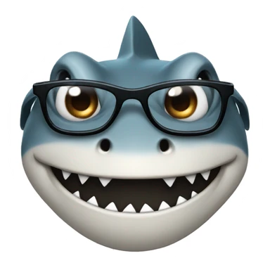 Shark with glasses  sticker