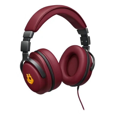 burgundy headphones sticker