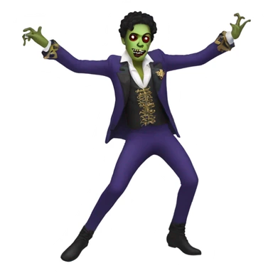 prince the musician zombie dancing sticker