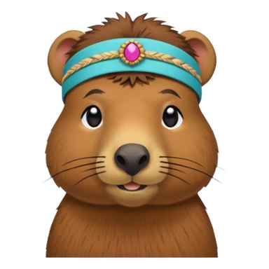 Capybara with Maya headban sticker