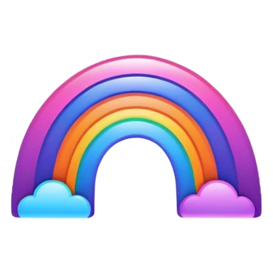 Pink, purple, orange and blue rainbow sticker