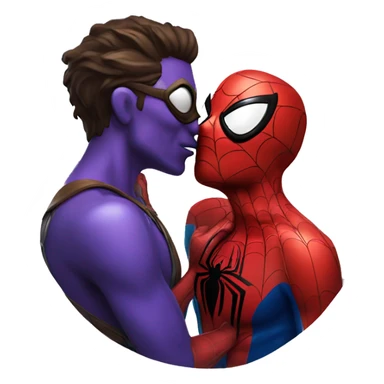 SpiderMan kissing widowmaker sticker