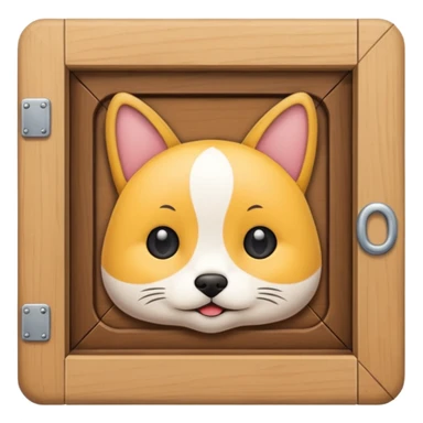 a pet door nothing else is seen  sticker