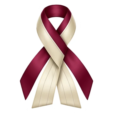 Burgundy and ivory sinus cancer ribbon sticker