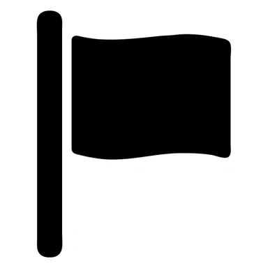 red flag, rectangular, clean look, simple, no text, no emblem, solid filled icon sticker