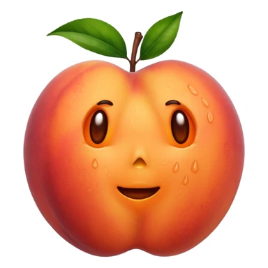 Peach with handprints sticker