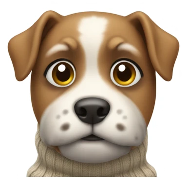 Dog in a sweater sticker