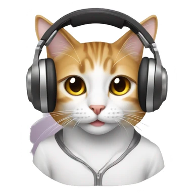 Cat who is a dj sticker