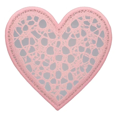 lacy pink heart sticker
