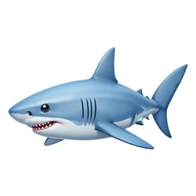 Shark wearing blue shoes  sticker