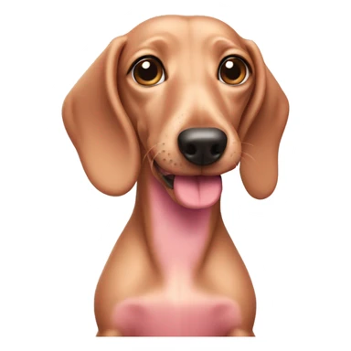 Light pink dashund  sticker
