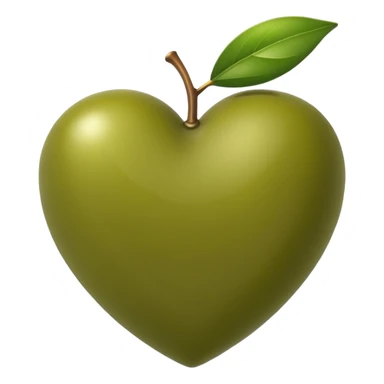 green olive heart sticker