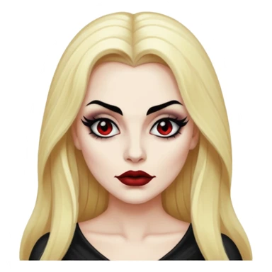 Vampira with long blonde hair sticker