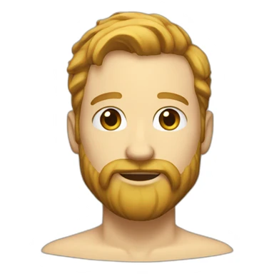 yang white man with a beard sticker