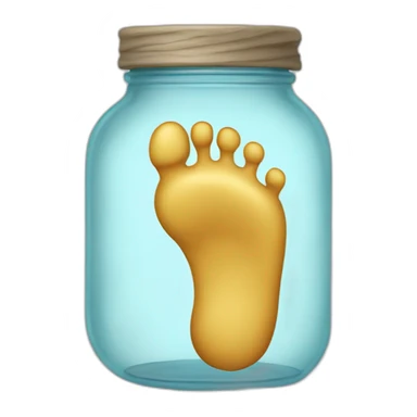 A foot in a jar sticker