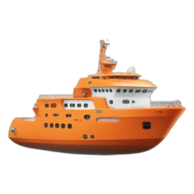 orange rescue ship sticker