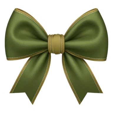 Khaki green bow  sticker