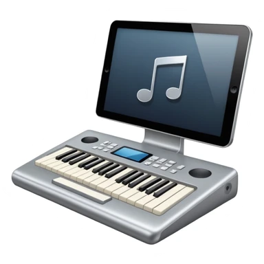 a computer play music sticker