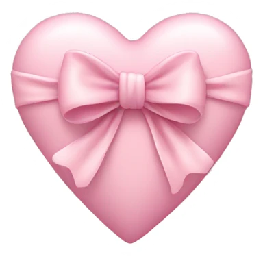 a light pink heart with bow wrapped around it sticker