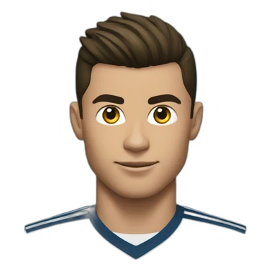 Cr7 with real madrid blue shirt  sticker