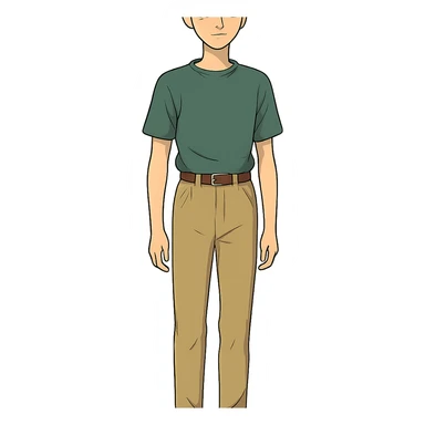 slim ectomorph male body type, standing sticker