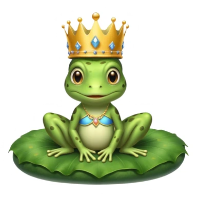 frog princess sitting on bed sticker