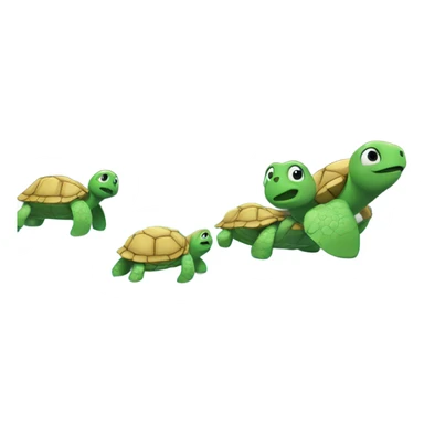 waterfall with turtles sticker