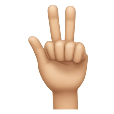 make an emoji of hand where index finger and middle finger touch each others tips sticker