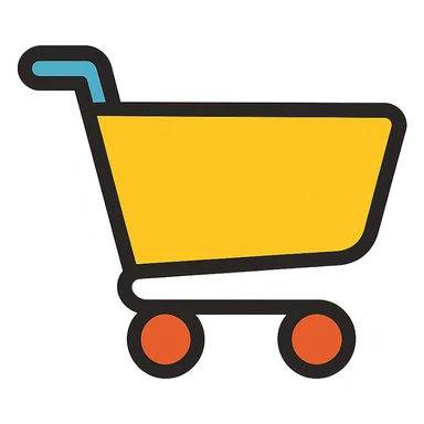 cart icon, color outline style, modern look sticker