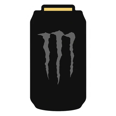 Change the M logo on the can to grey, keep the rest of the design the same, with no background. Maintain the original style and details of the can design. sticker