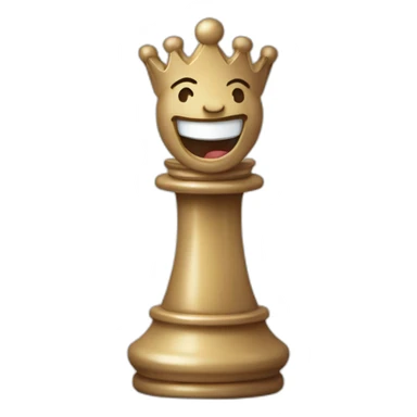 chess piece laughing evily sticker