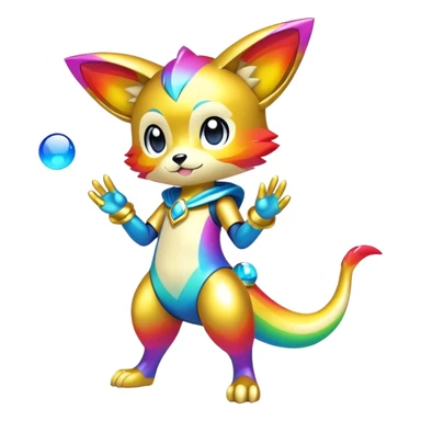 Shiny Chibi Anthro Sona Fakemon-Spectrobe Full Body sticker