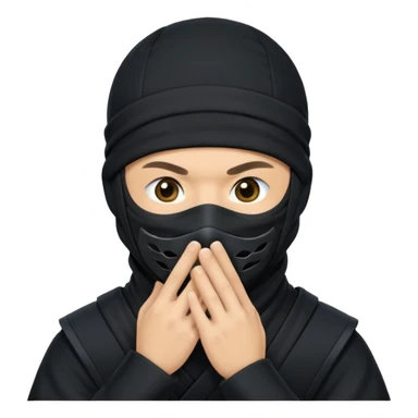  Ninja with mask covering mouth sticker