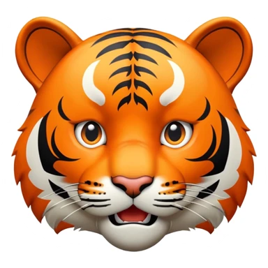 surprised shocked tiger face for Twitch emote sticker
