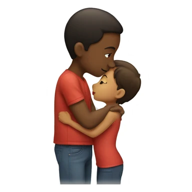 Girl kissing a boy  sticker