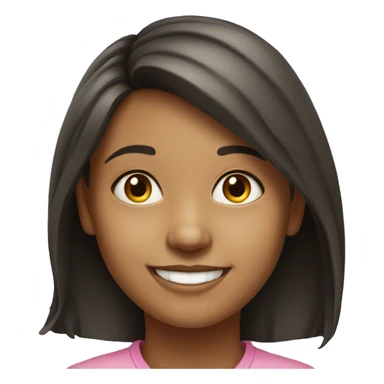 realistic portrait of smiling girl sticker