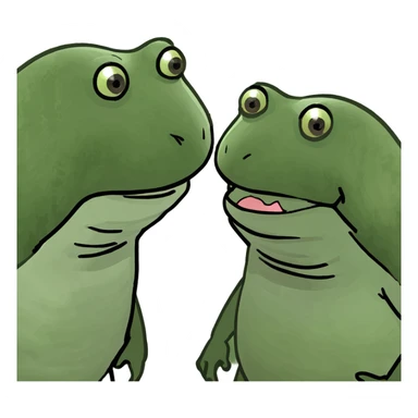 bufo stopping another bufo sticker