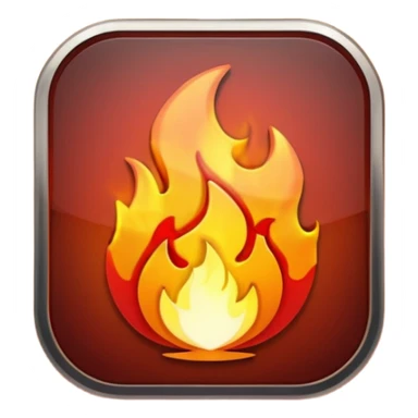 play button with flames sticker