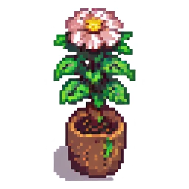 flower pixel art style sticker