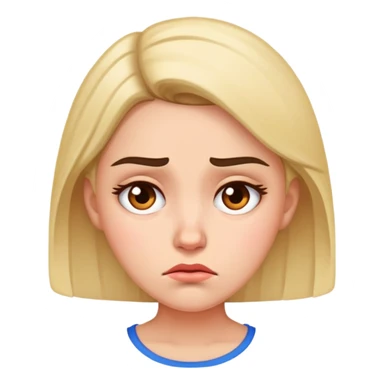 disappointed female sticker