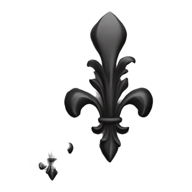 Fleur de lis in black color sticker