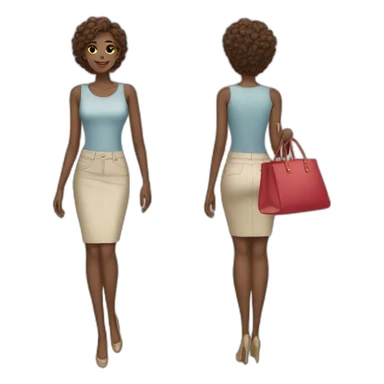 Personal shopper com sacolas e loira sticker