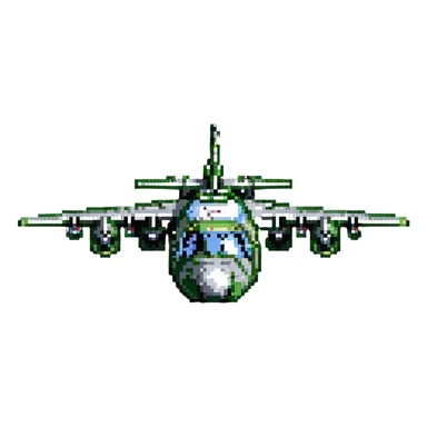 AC-130 gunship military aircraft with visible weapons and cannons sticker