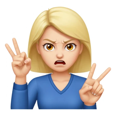 angry women flipping off sticker